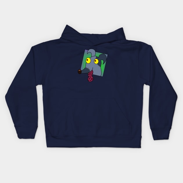 Zombie Pooch Kids Hoodie by mm92